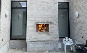 Udendørs åben pejs