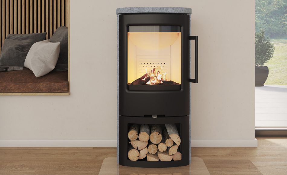 TERMATECH TT44CG GREY TERMASTONE | FRITSTÅENDE BRÆNDEOVN | SORT Card image cap